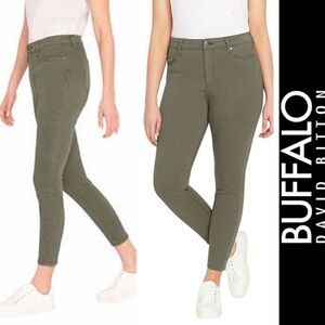Buffalo David Bitton Women's Green Khaki Skinny Jeans